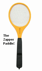 The zapper paddle for electric spankings!
